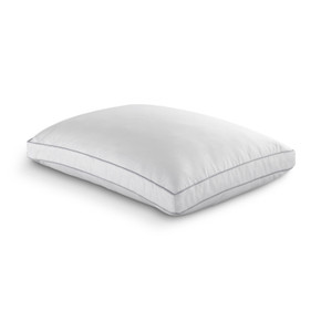 Quilted memory foam puff pillow with medium support