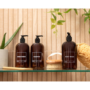 Zogics Shower Dispenser Bottles For Shampoo Conditioner And Body Wash