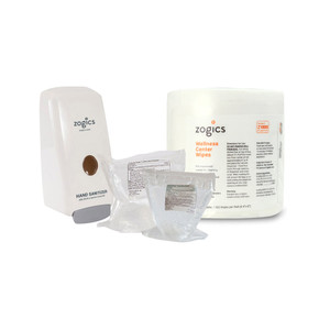 Zogics Cleaning Station Wet Starter Kit with Wipes Hand Sanitizer And Dispenser