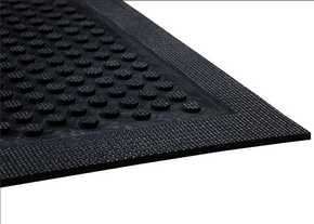6' x 8' black scraper mat with beveled edges for safer high-traffic areas