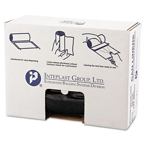 High-Density Commercial Can Liners, 43 x 46, 60 Gallon 19 Microns, Black