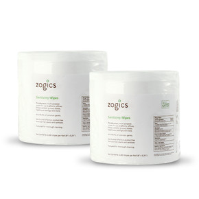 Zogics Hand and Surface Sanitizing Wipes with alcohol-free benzalkonium chloride formula