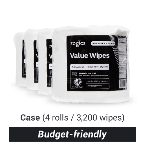 Budget-friendly Zogics Value Wipes case with buy more save more volume pricing