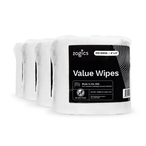 Zogics Value Cleaning Wipes 4-roll case with 3,200 wipes
