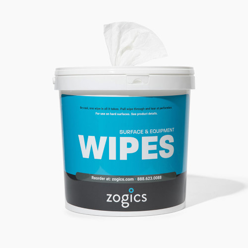 Portable refillable wipes bucket dispenser for gym and facility use with Value Cleaning Wipes