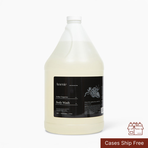 Amenie Salon Tangerine Body Wash 1 gallon professional body wash for hotels and salons