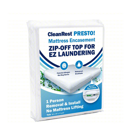 waterproof mattress encasement with zip-off top