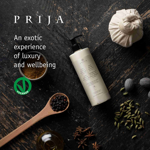 Prija single use energizing wipe with warm aromatic scent for wellness retreats