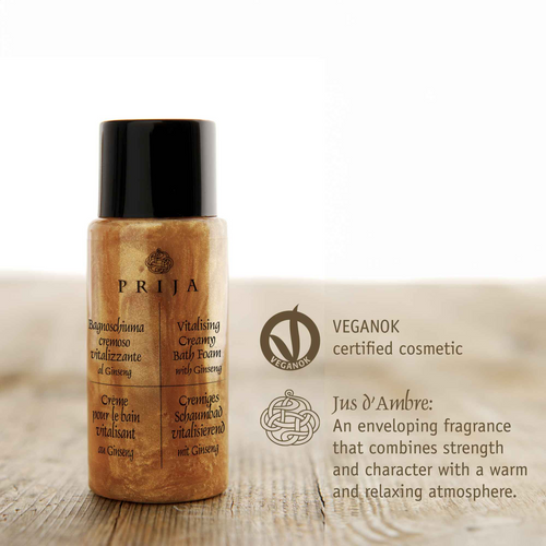 Prija aromatic creamy bath foam with mica for spa quality bathing experience in hotels