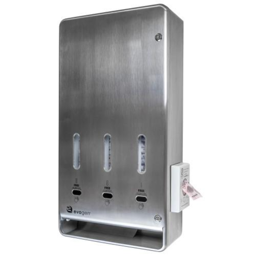 tri vend feminine hygiene dispenser in stainless steel