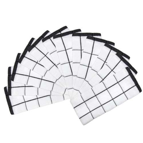 wholesale decorative kitchen towels made from 100% cotton with classic windowpane check pattern