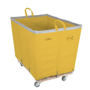 yellow antimicrobial vinyl with non-marking caster wheels