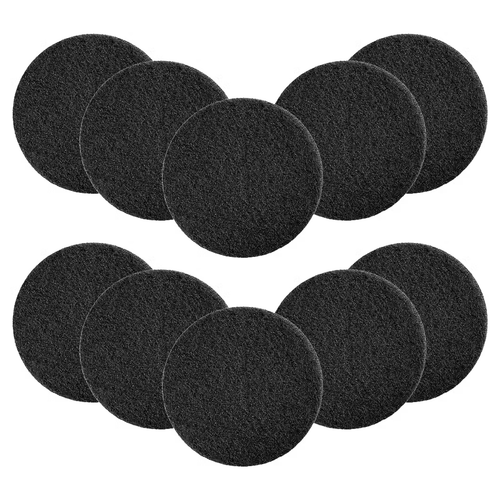 MotorScrubber black stripping pads for floor machine use in hospitality, 10-pad case