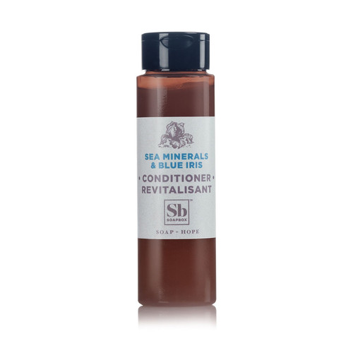 Soapbox Sea Minerals & Blue Iris conditioner 1 oz travel bottle, vegan & paraben-free