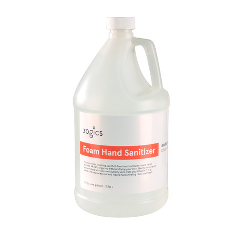 Zogics alcohol-free hand sanitizer gallon with aloe and citrus scent for daily germ protection