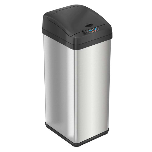 13-gallon hands-free trash can used in commercial hospitality setting