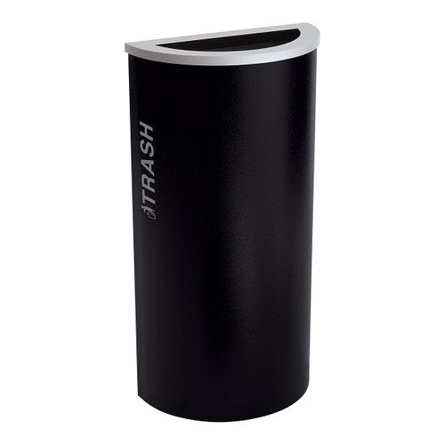 Ex-Cell Kaleidoscope half round trash bin with durable powder-coated steel