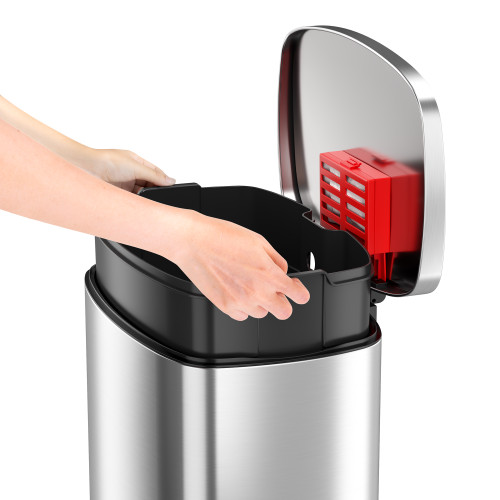 HLS Commercial 13 Gallon Step Trash Can