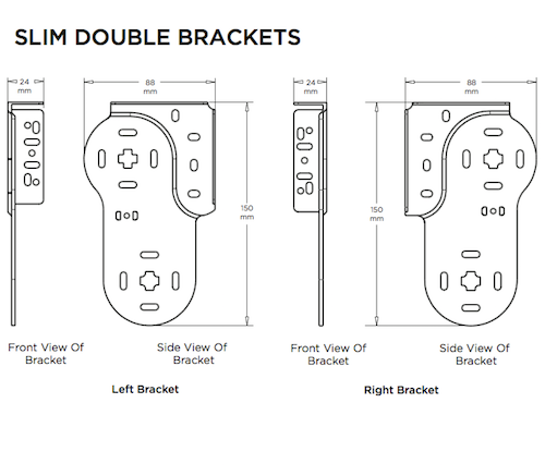 Double Roller Blind Classic Black and Screen Black