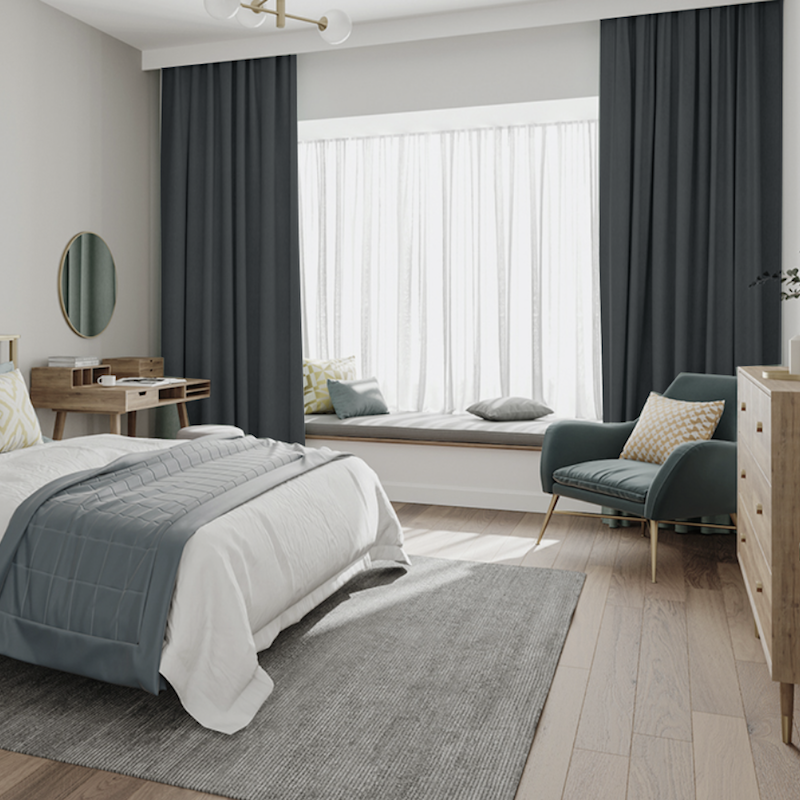 Home Theatre Cinema Room Custom Curtains Melbourne Ash Black