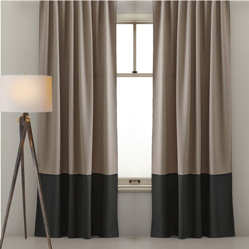 Sorrento Custom Made Curtains Blockout Latte Black
