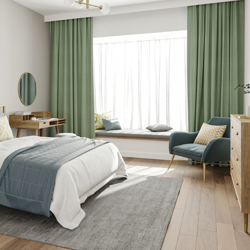 curtains green