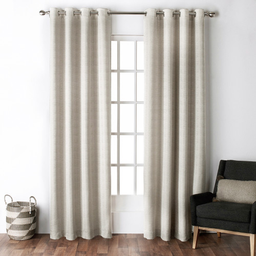 Coast Ivory Textured Eyelet Curtain