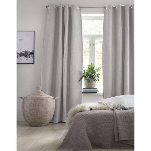 Nordic Blockout Eyelet Curtains Silver