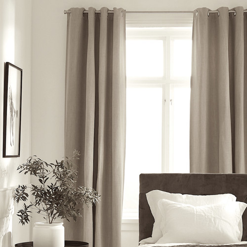 Alesund Blockout Eyelet Curtains Nature