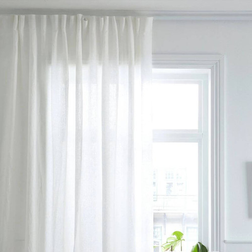Oslo Linen Blend Curtains White