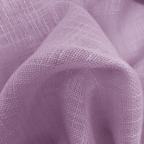 HOMESPUN Linen Look Sheer Fabric Swatch PURPLE