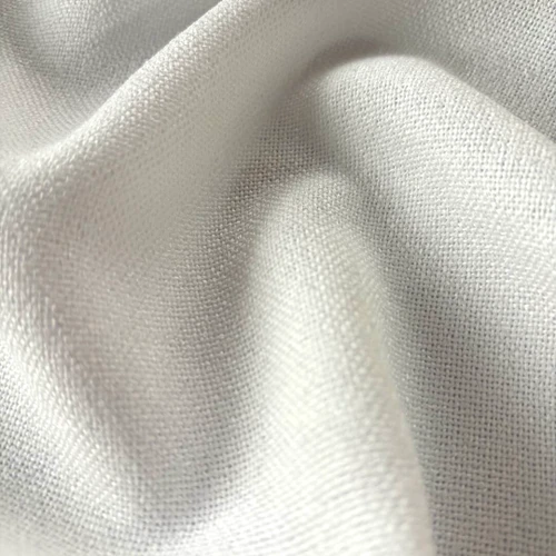 Bronte custom made curtain fabric sheer white Sample