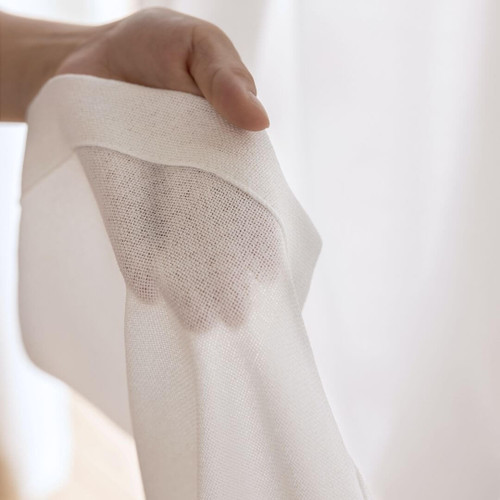 Bronte White Sheer Curtain Quickfit fabric