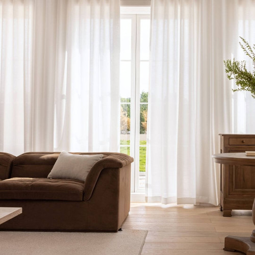 Bronte White Sheer Curtain Quickfit 