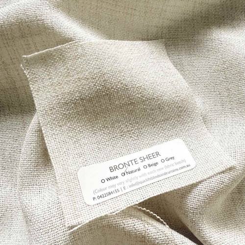 Bronte Natural Sheer Curtain Quickfit Sample