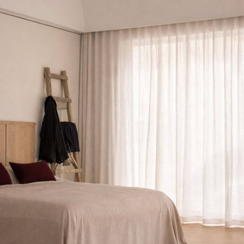 Bronte Natural Sheer S-fold Curtain Quickfit