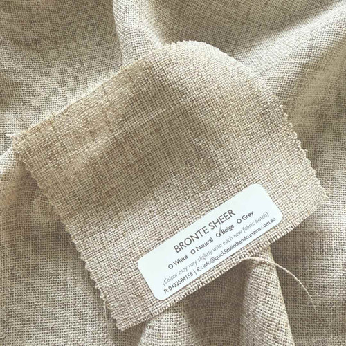 Bronte Beige Sheer Curtain Quickfit Sample