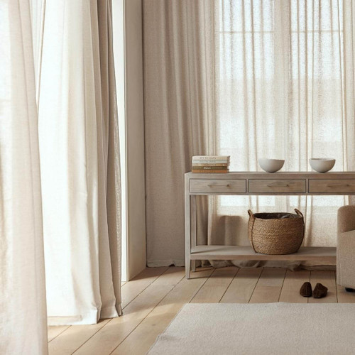 Harper S-Fold Natural Sheer Curtain