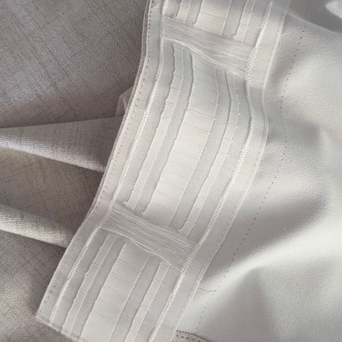 Bronte Multiband Sheer Curtain Panel Natural