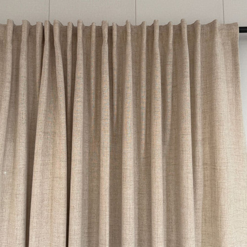 Bronte Multiband Sheer Curtain Panel Beige