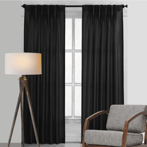 Bond Pinch Pleat Blockout Thermal Curtains BLACK
