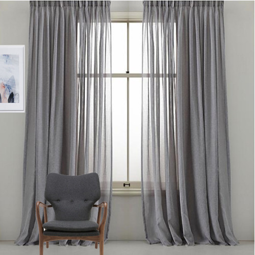 Bristol Custom Made Sheer Curtains Grey Quickfit