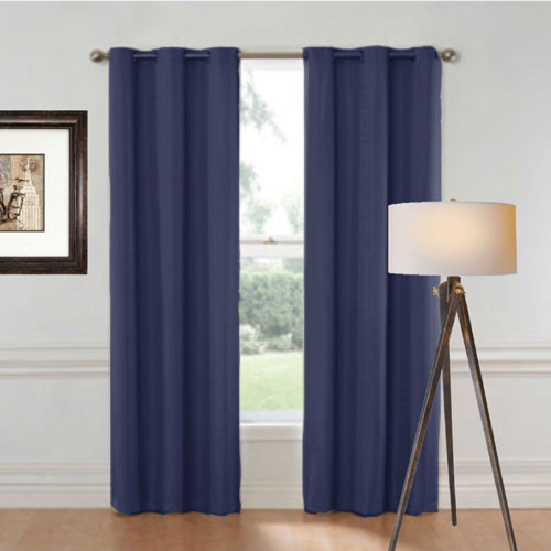 navy curtains