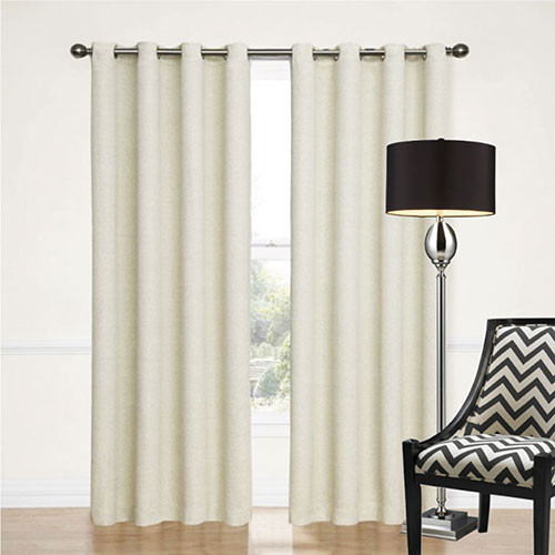 SORRENTO 100% BLOCKOUT EYELET CURTAIN ECRU / OFF WHITE | Designer Pick | 4 Sizes!