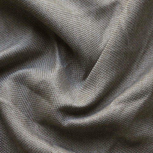 Mountain : Linen Look Blockout Curtain Fabric Charcoal