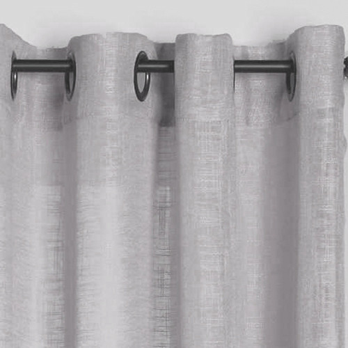 HOMESPUN Linen Look Curtain Panel GREY