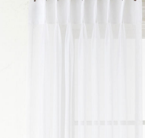 Cotton Look Voile Pinch Pleat Double Pleat Header Quickfit