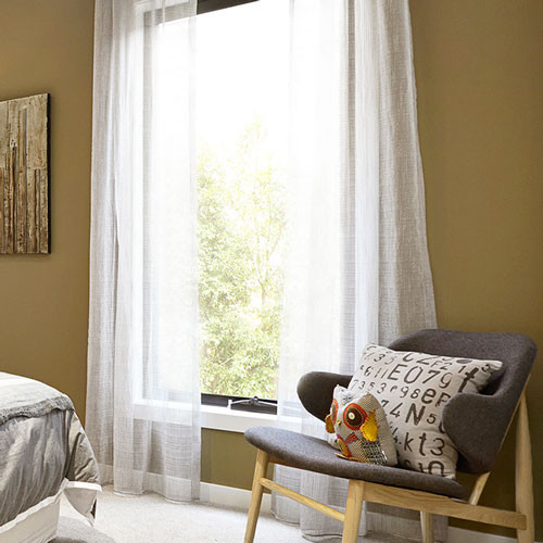 BRISTOL SHEER EYELET CURTAIN WHITE