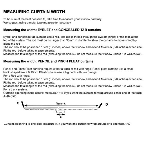 Measuring the width of your curtains