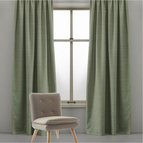 Melbourne Custom Made 100% Blockout Curtain Green